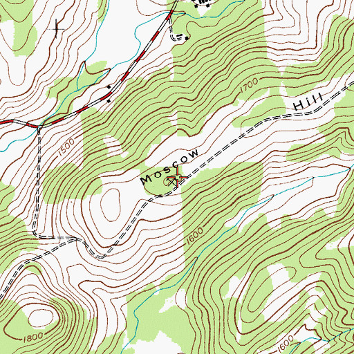 Topographic Map of Moscow Hill, NY