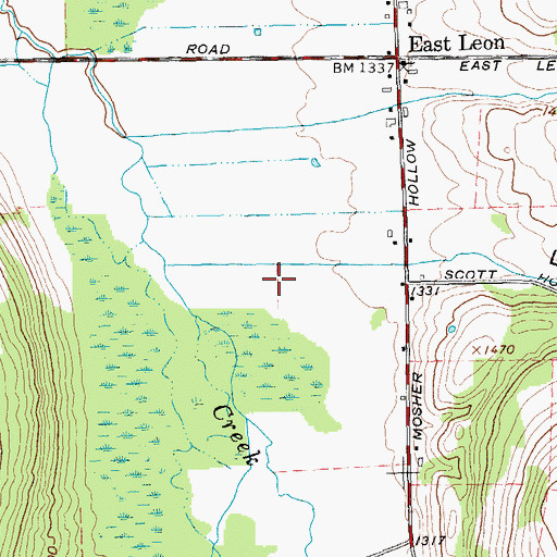Topographic Map of Mosher Hollow, NY