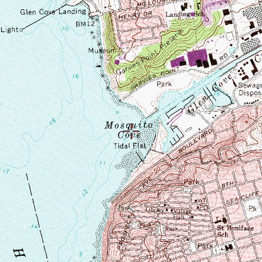 Topographic Map of Mosquito Cove, NY