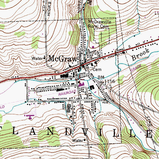 Topographic Map of Mosquito Creek, NY