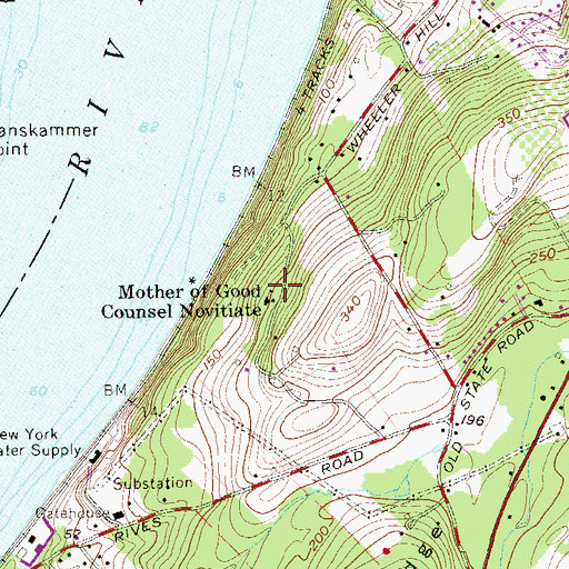 Topographic Map of Mother of Good Counsel Novitiate, NY