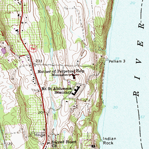 Topographic Map of Mother of Perpetual Help Monastery, NY