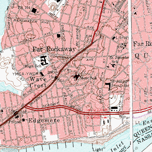 Topographic Map of Public School 215, NY