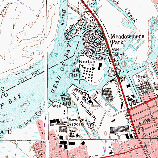 Topographic Map of Motts Creek, NY