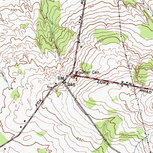 Topographic Map of Bethania Cemetery, NY
