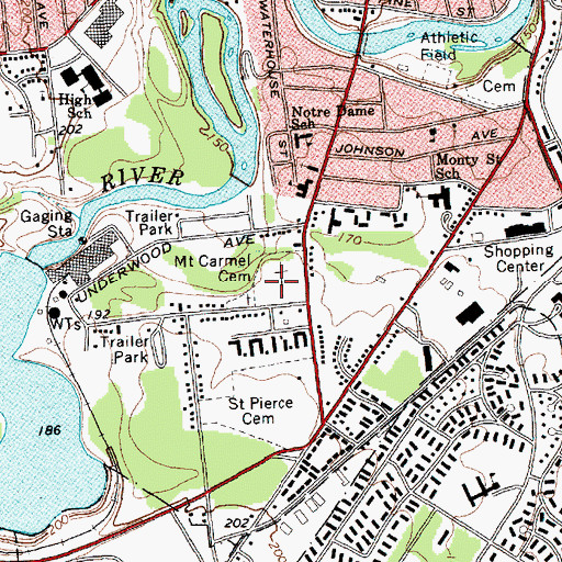 Topographic Map of Mount Carmel Cemetery, NY