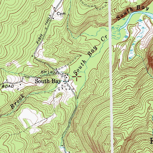 Topographic Map of Mount Hope Brook, NY