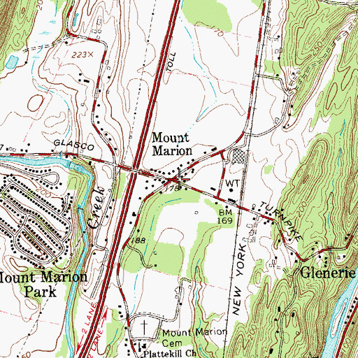 Topographic Map of Mount Marion, NY