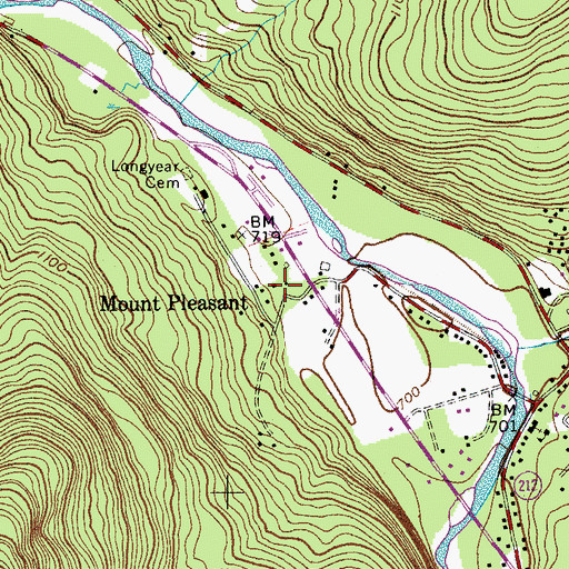 Topographic Map of Mount Pleasant, NY