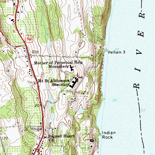 Topographic Map of Mount Saint Alphonsus Seminary, NY