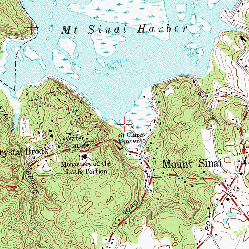 Topographic Map of Mount Sinai Harbor, NY