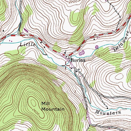 Topographic Map of Mountain Brook, NY