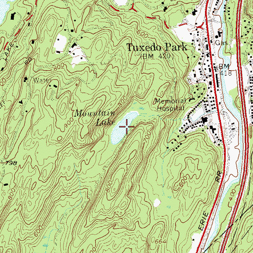 Topographic Map of Mountain Lake, NY