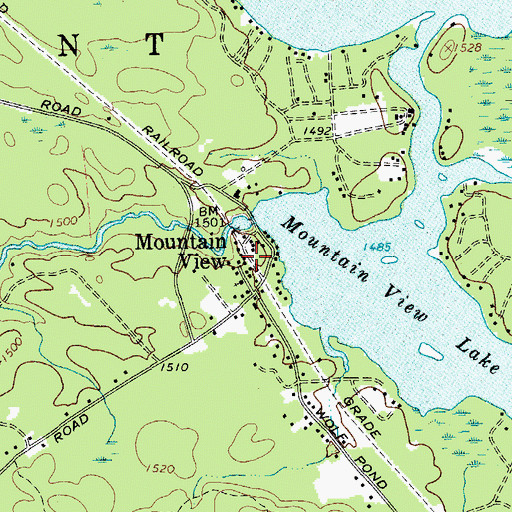 Topographic Map of Mountain View, NY