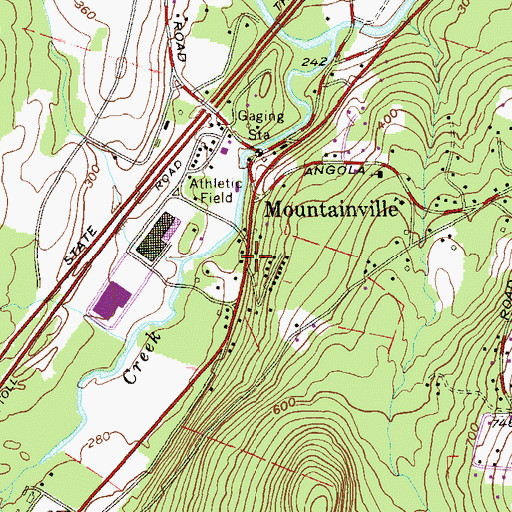 Topographic Map of Mountainville, NY