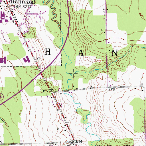 Topographic Map of Muck Creek, NY