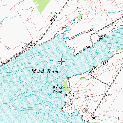 Topographic Map of Mud Bay, NY