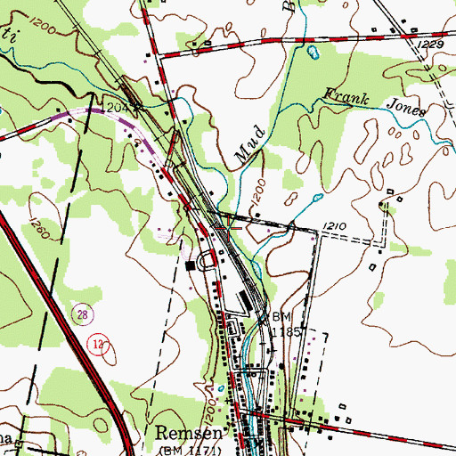 Topographic Map of Mud Brook, NY