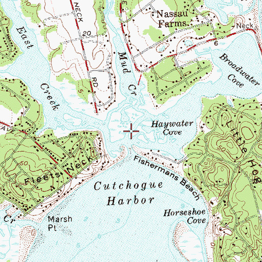 Topographic Map of Mud Creek, NY