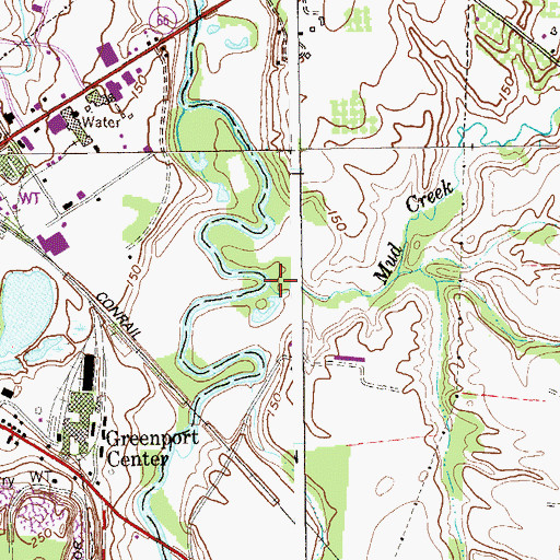 Topographic Map of Mud Creek, NY