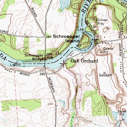 Topographic Map of Mud Creek, NY