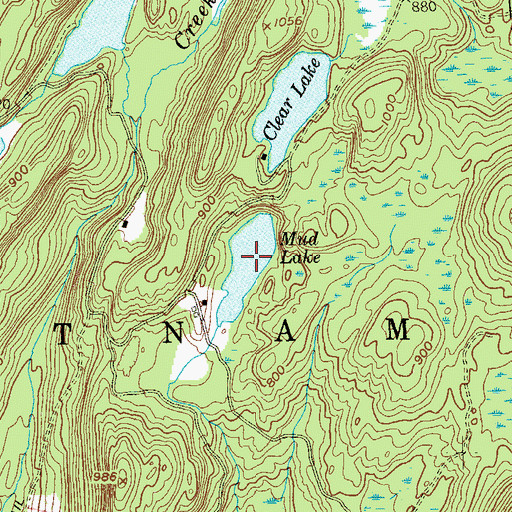 Topographic Map of Mud Lake, NY
