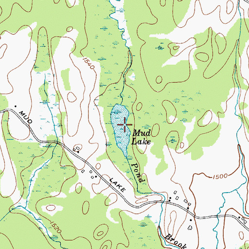 Topographic Map of Mud Lake, NY