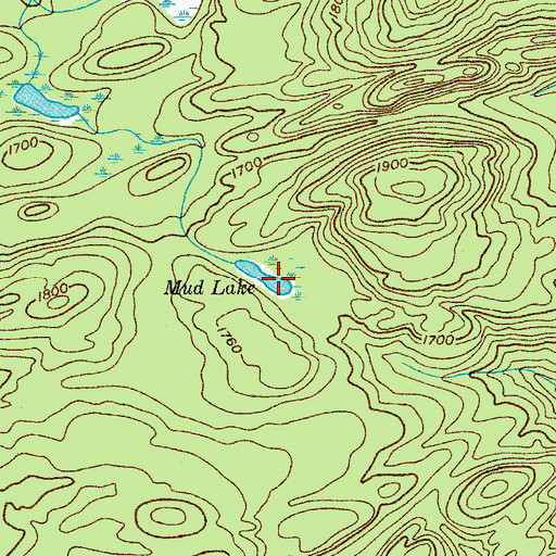 Topographic Map of Mud Lake, NY