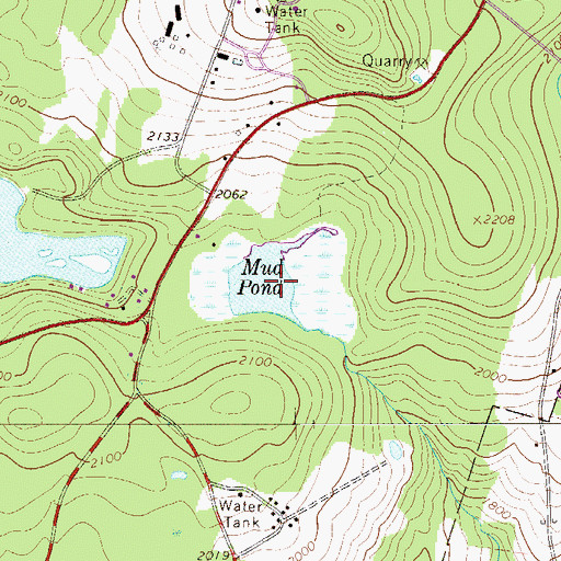 Topographic Map of Mud Pond, NY