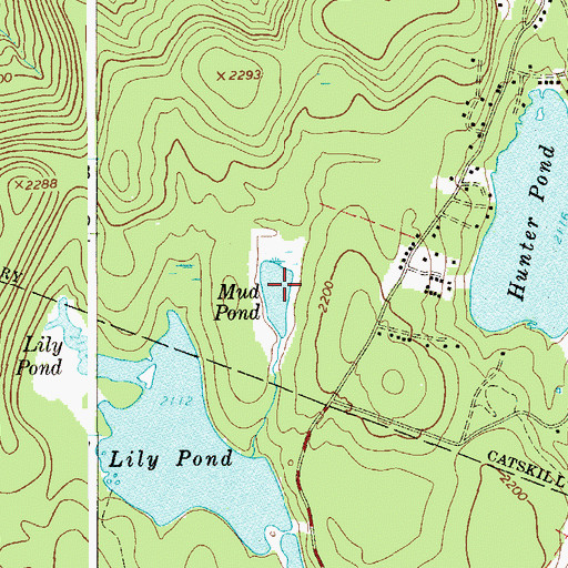 Topographic Map of Mud Pond, NY