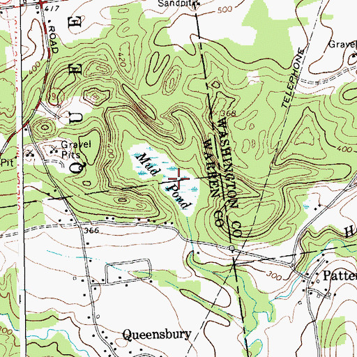 Topographic Map of Mud Pond, NY