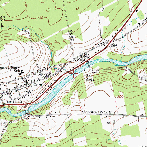 Topographic Map of Mud Pond Brook, NY