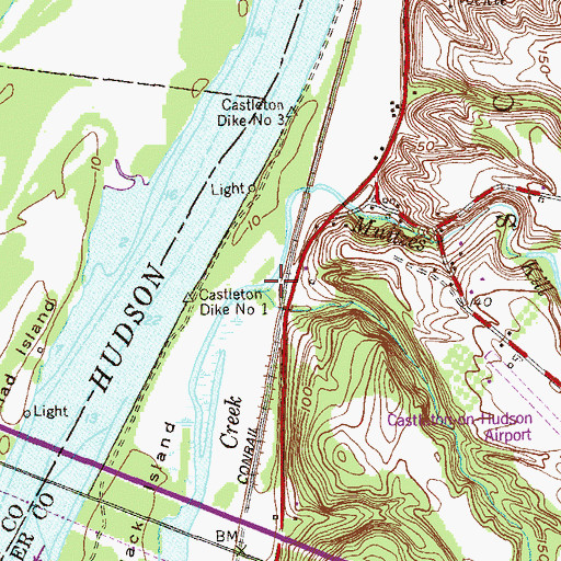 Topographic Map of Muitzes Kill, NY