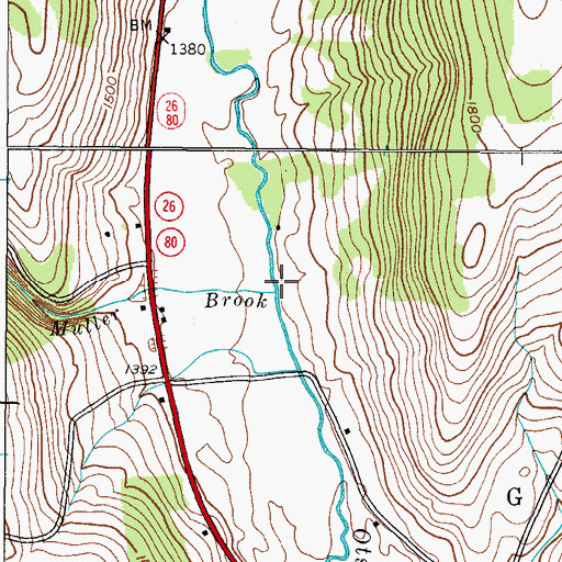 Topographic Map of Muller Brook, NY