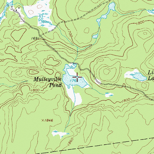 Topographic Map of Mulleyville Pond, NY