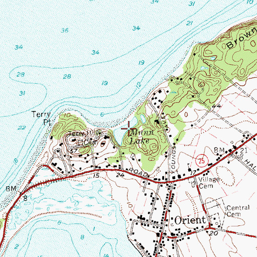 Topographic Map of Munn Lake, NY