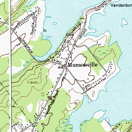 Topographic Map of Munsonville, NY