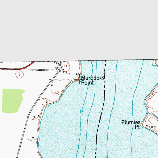 Topographic Map of Murdocks Point, NY