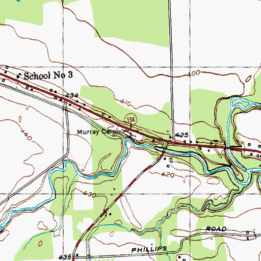 Topographic Map of Sandy Creek Cemetery, NY