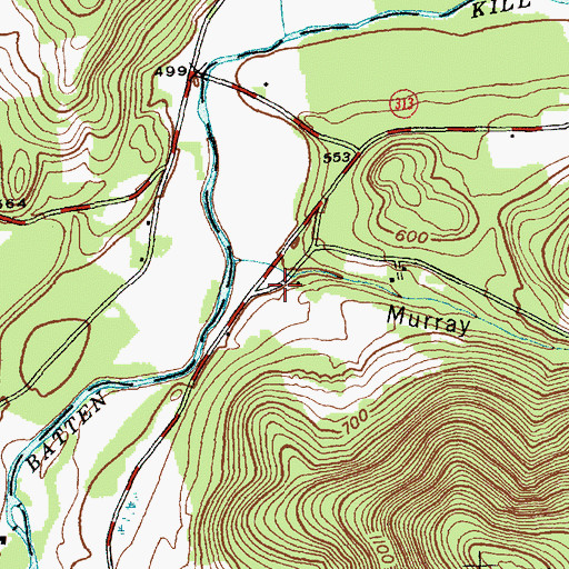 Topographic Map of Murray Hollow, NY