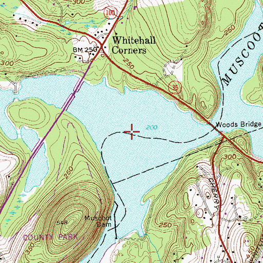 Topographic Map of Muscoot River, NY