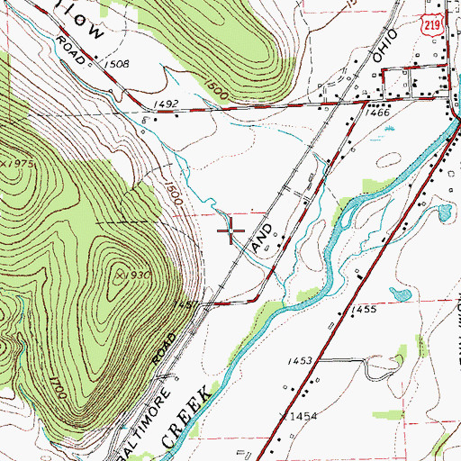 Topographic Map of Mutton Hollow, NY