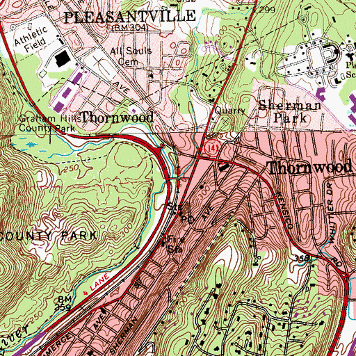 Topographic Map of Nanny Hagen Brook, NY