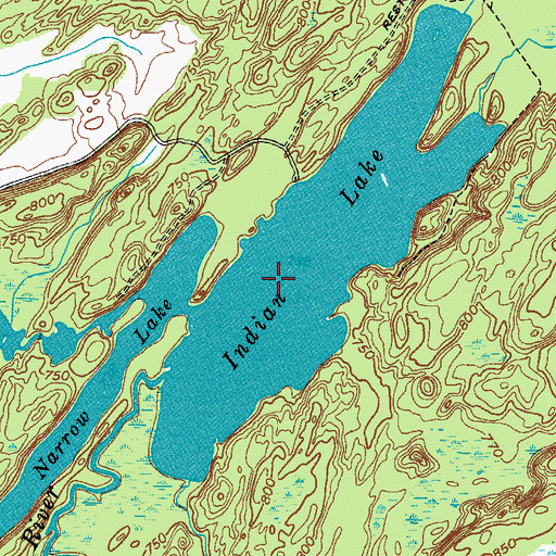 Topographic Map of Narrow Lake, NY