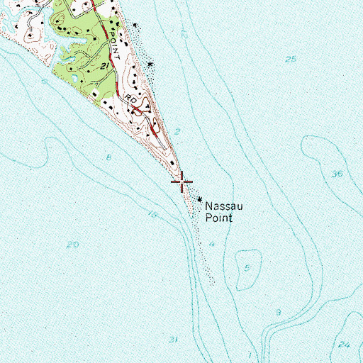 Topographic Map of Nassau Point, NY