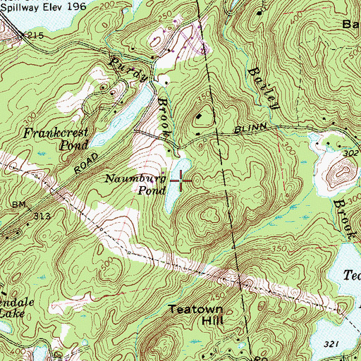 Topographic Map of Naumburg Pond, NY