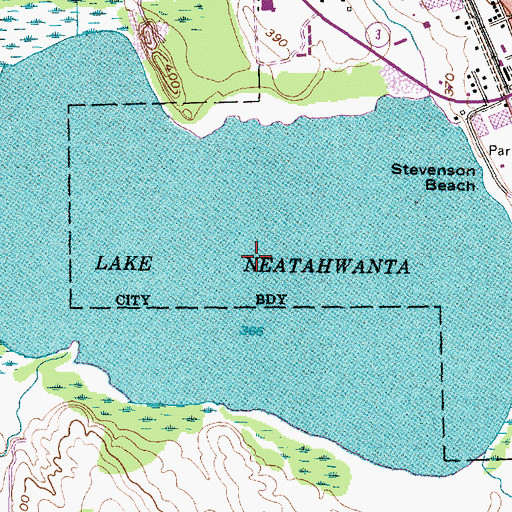 Topographic Map of Lake Neatahwanta, NY