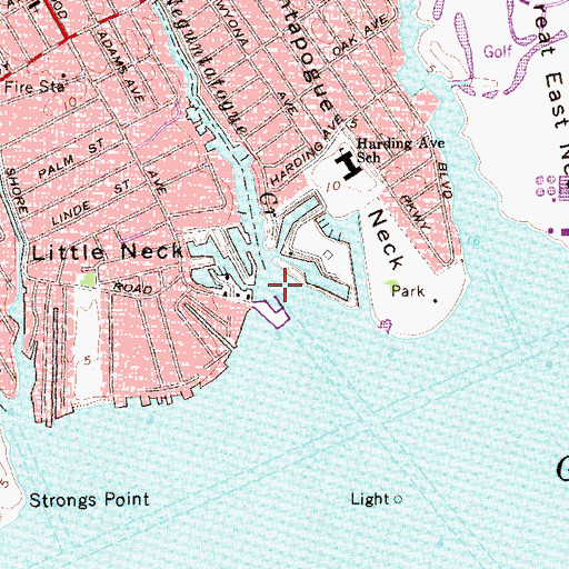 Topographic Map of Neguntatogue Creek, NY