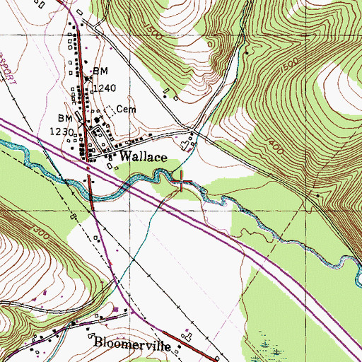 Topographic Map of Neils Creek, NY