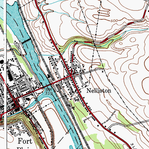 Topographic Map of Nelliston, NY